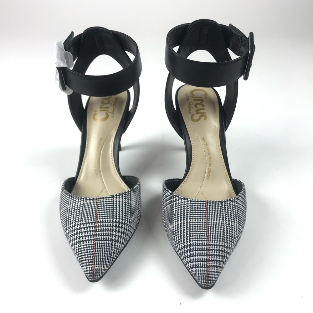 Sam Edelman Circus Tabitha Plaid Ankle Strap Heels - Picture 2 of 6
